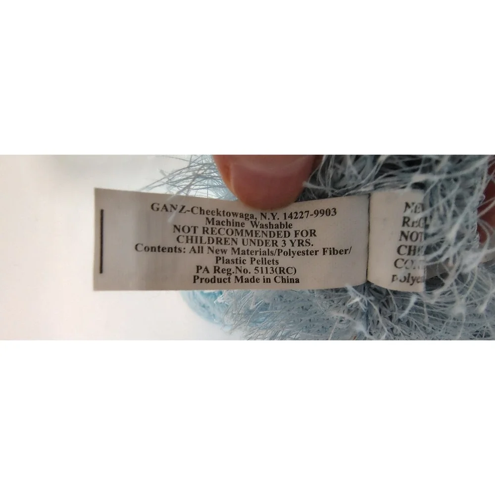 RARE Webkinz Blue Hippo Plush - Factory ERROR Missing Magic W - HM009 - No Code